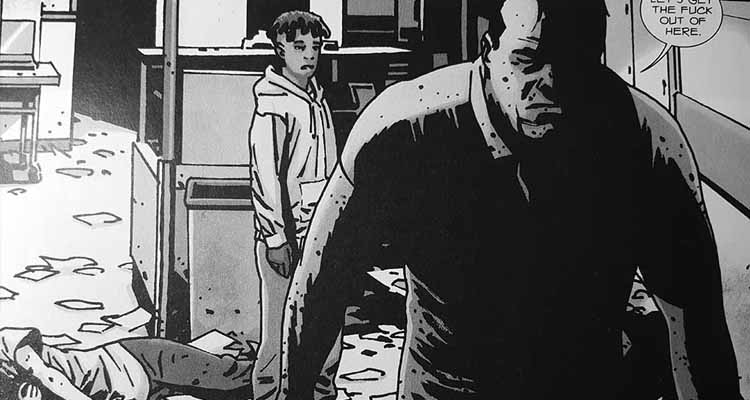 Viñeta del cómic Los Muertos Vivientes: Negan