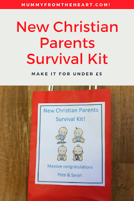 Make your own New Parents Survival Kit for under a fiver. A perfect personalised gify