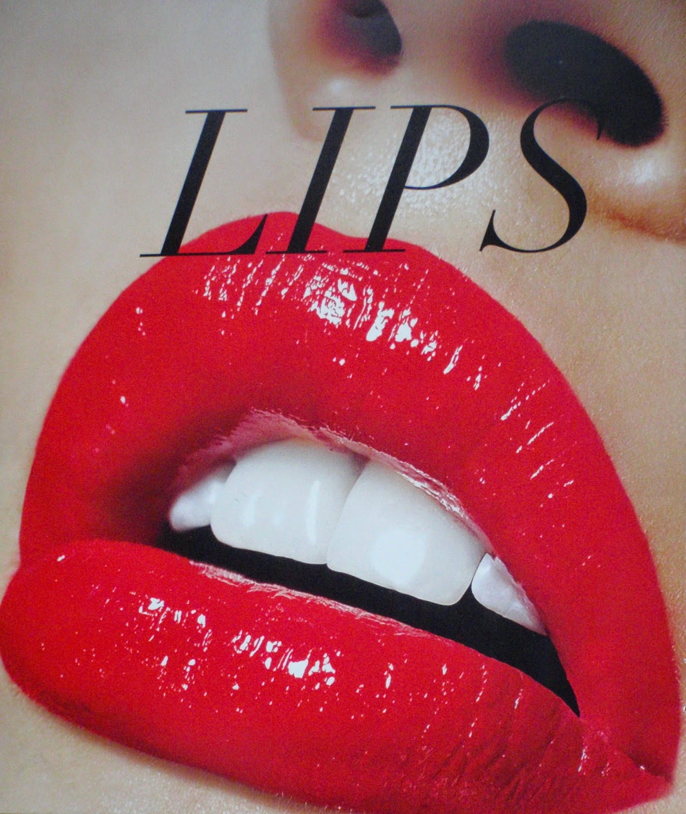 shiny red lips