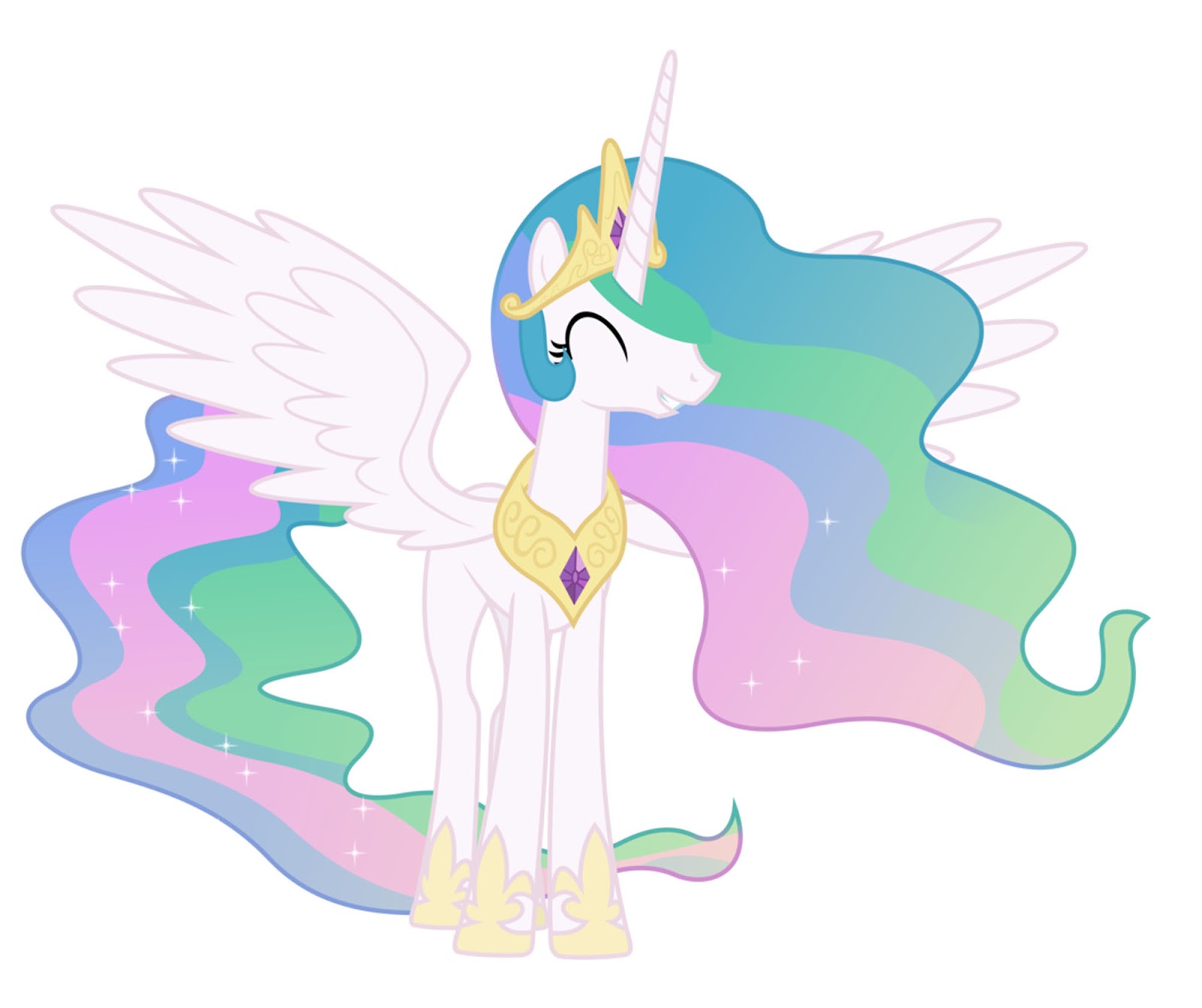 My Little Pony: Dibujos para imprimir y recortar de la Princesa Celestia