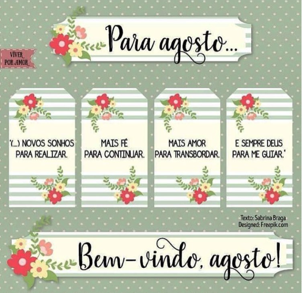 Primeiro de agosto  Mensagem de agosto, Frase do dia, Aniversário