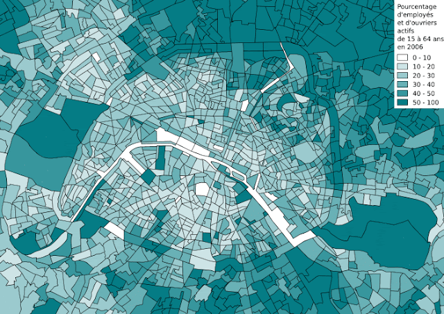 Multicultural Paris Map Gentrification of Paris and its close suburbs,... - Maps on the Web