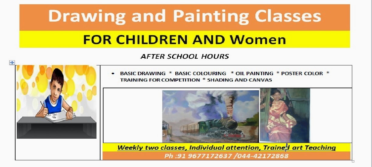 Drawing and painting classes for Kids and women Drawing and Painting