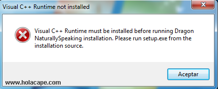 Runtime not installed