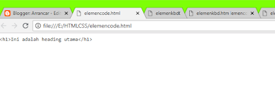 Struktur DOKUMEN HTML5 #4 : ELEMEN-ELEMEN FRASE elemen <code>