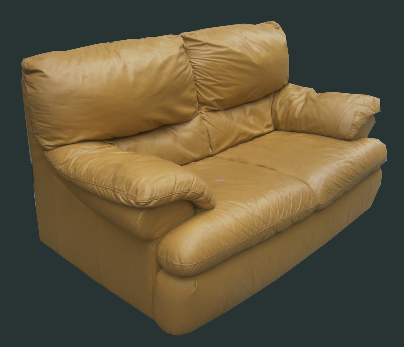 Uhuru Furniture & Collectibles Butterscotch Leather Sofa & LoveseatSOLD