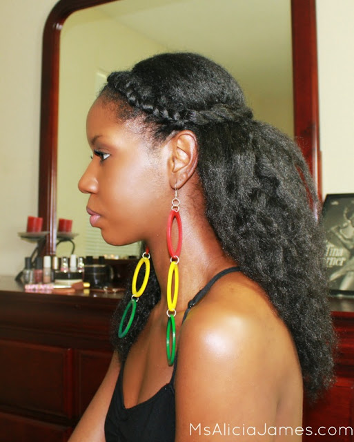 Easy Natural Hairstyle Tutorial on Stretched Natural Hair ...