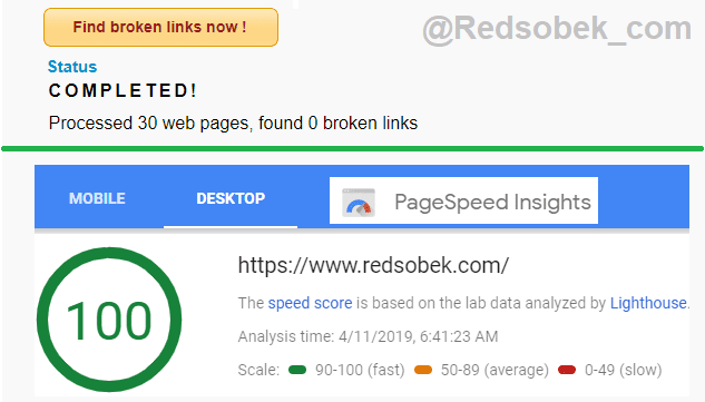 Blog Cek-Page Speed dan Broken Link