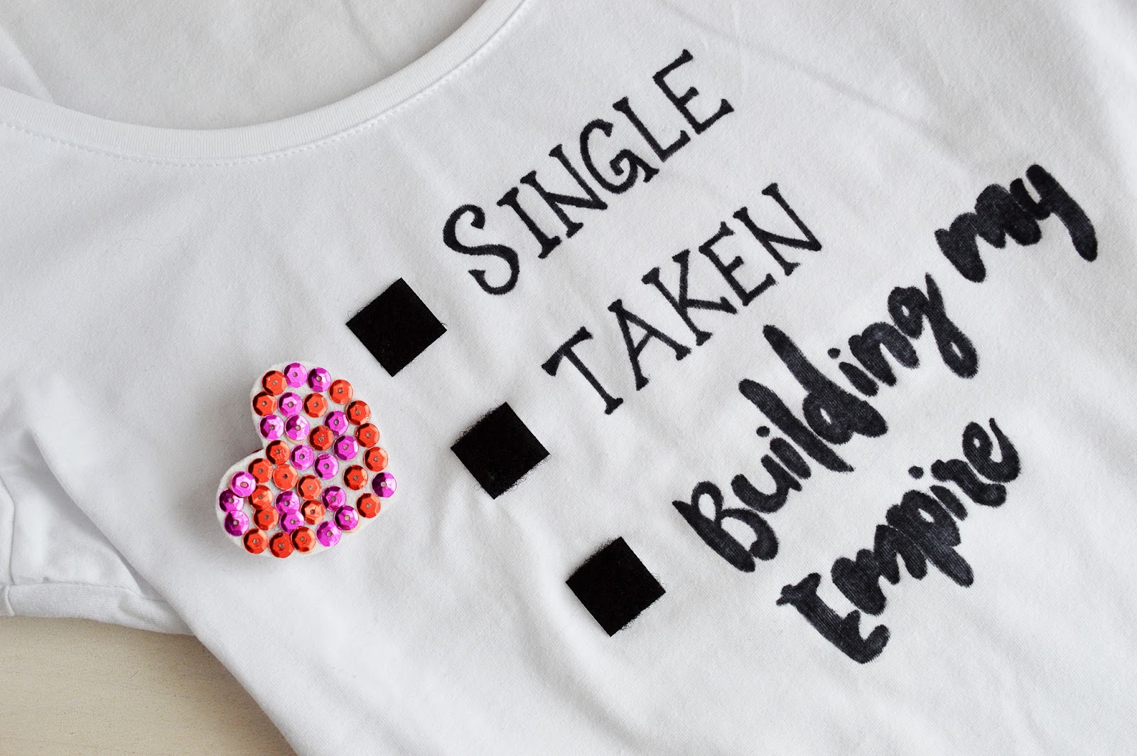 DIY Relationship Status T-Shirt | Motte's Blog