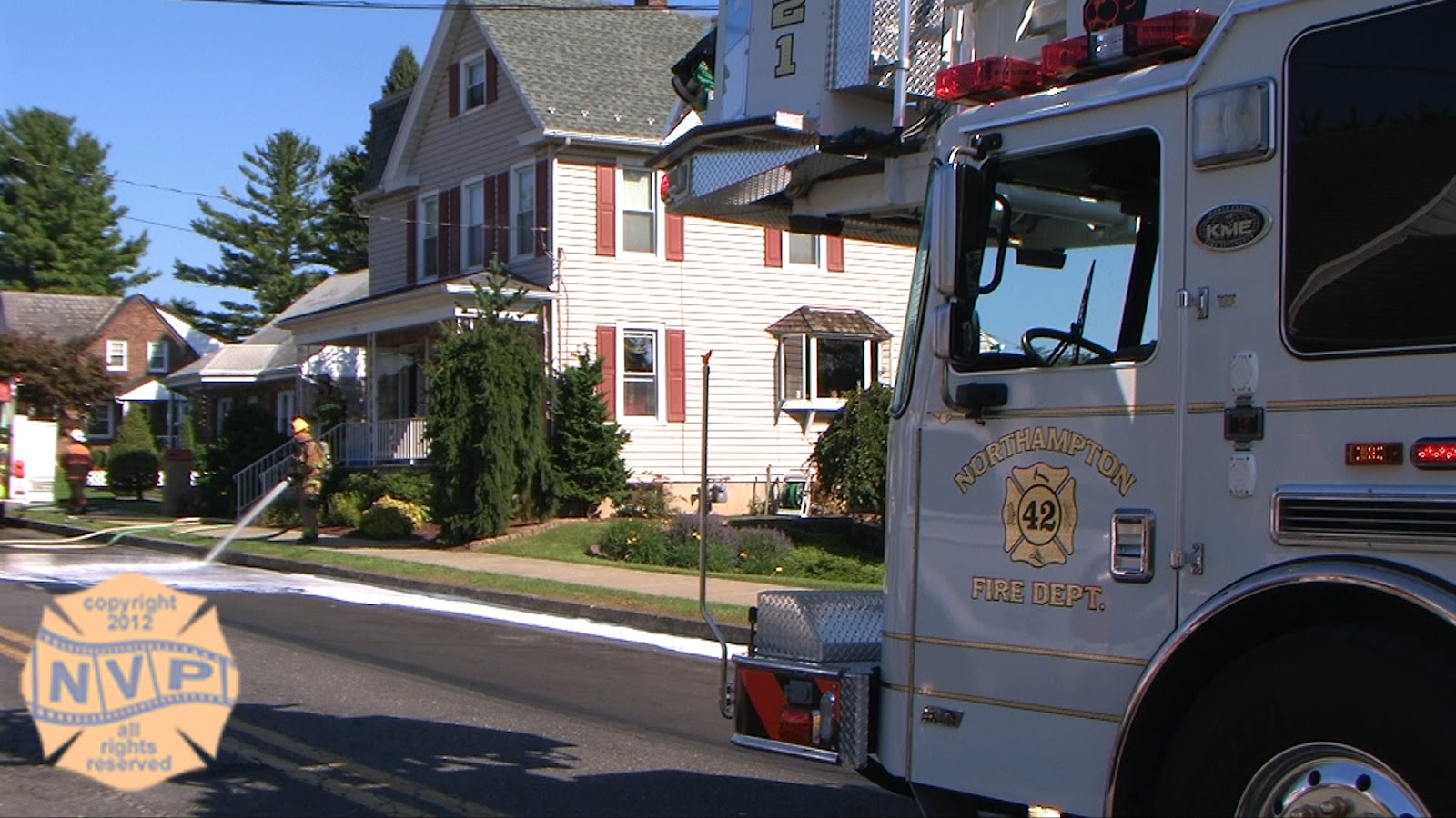 Nester Video Production (NVP) Line Stretched at Northampton House Fire