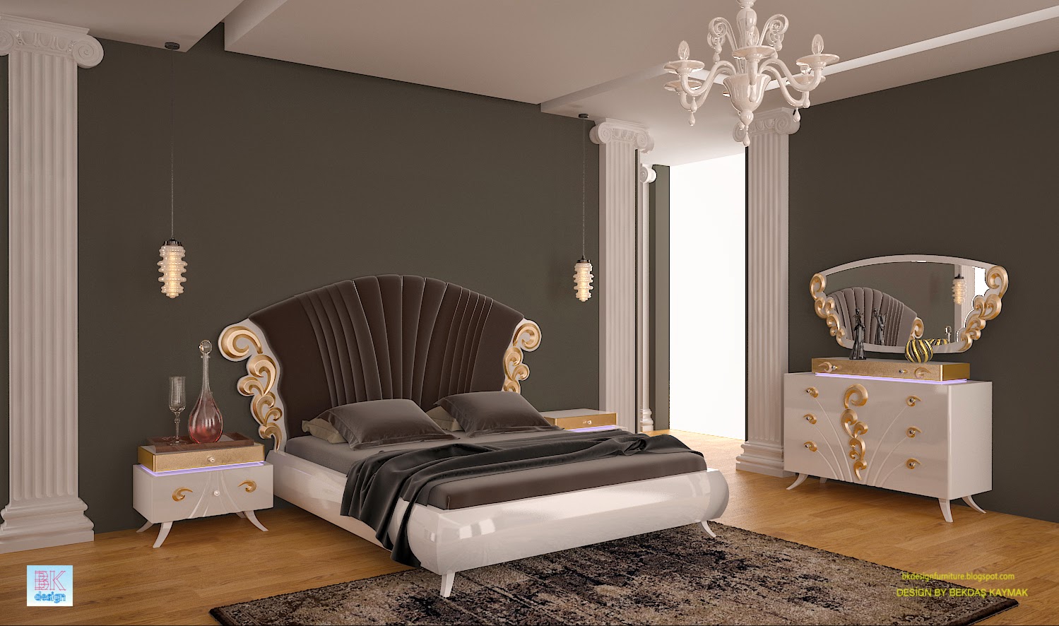 Avangart yatak odası