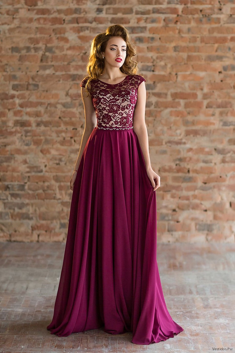Más de 80 Vestidos de Color Vino ¡Ideas Originales de Como Vestir Bien