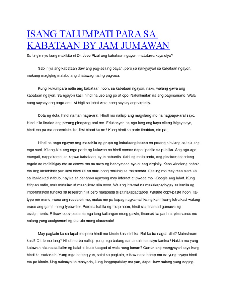 Talumpati Tungkol Sa Pag Ibig Halimbawa Halimbawa Ng Mga Tagalog Na