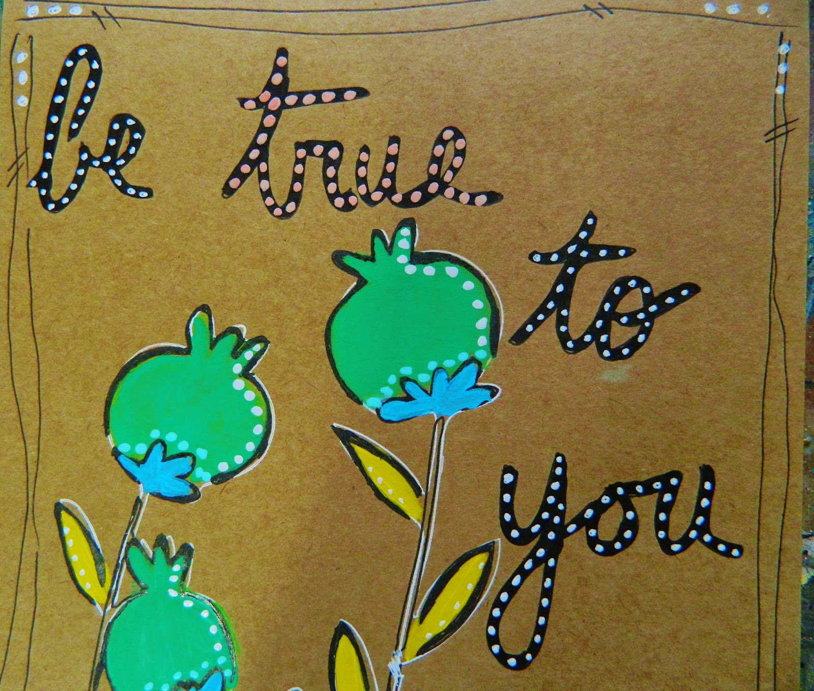 Mixed Media Art Kraft Paper and Journal Pages