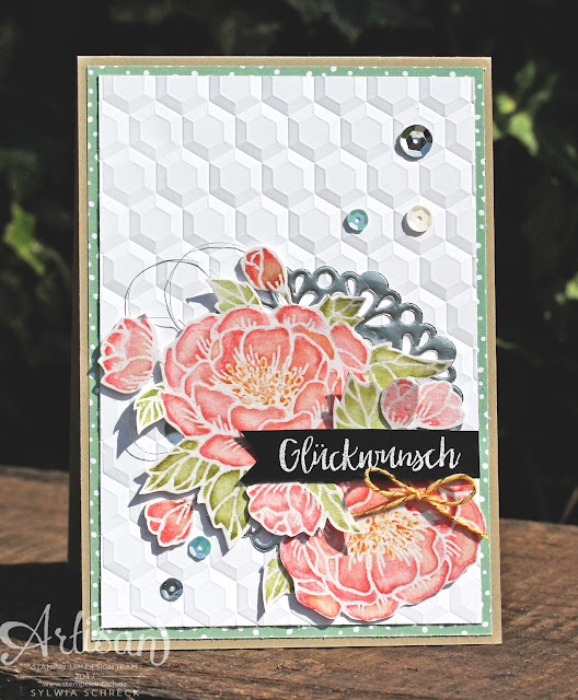 Karte-Stampin up-Geburtstagsblumen