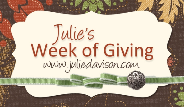 Julie's Week of Giving -- 8 Days of Prizes! www.juliedavison.com