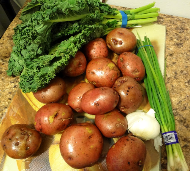 Garlic Mashed Potatoes with Kale