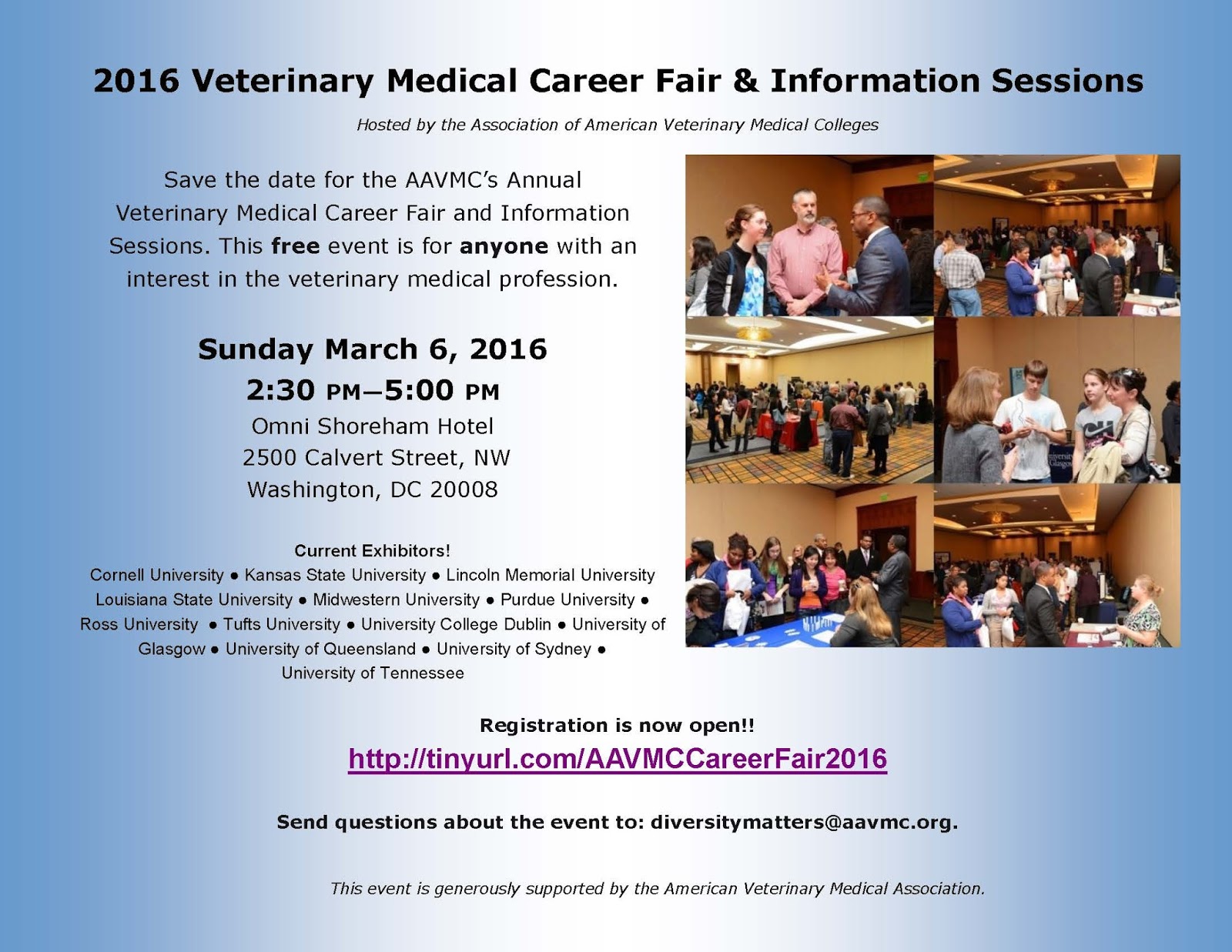 this free event is for anyone with an interest in the veterinary medical profession the aavmc s recruiting event is a unique opportunity for prospective this free event is for anyone with an interest in the veterinary medical profession the aavmc s recruiting event is a unique opportunity for prospective