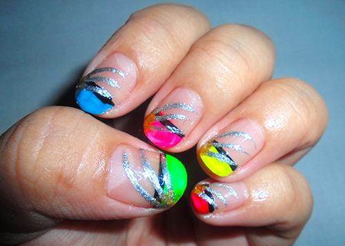 5. Neon French Tip Nails - wide 5