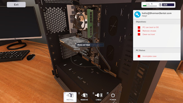 Most computers you'll receive will be dirty so use your blower!