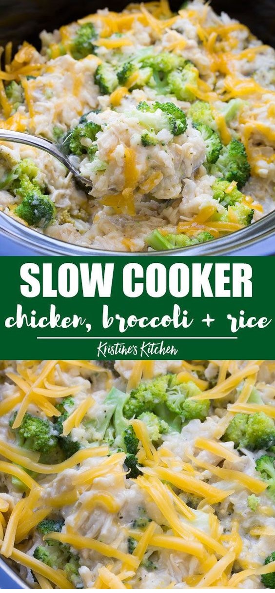 Slow Cooker Chicken, Broccoli And Rice Casserole