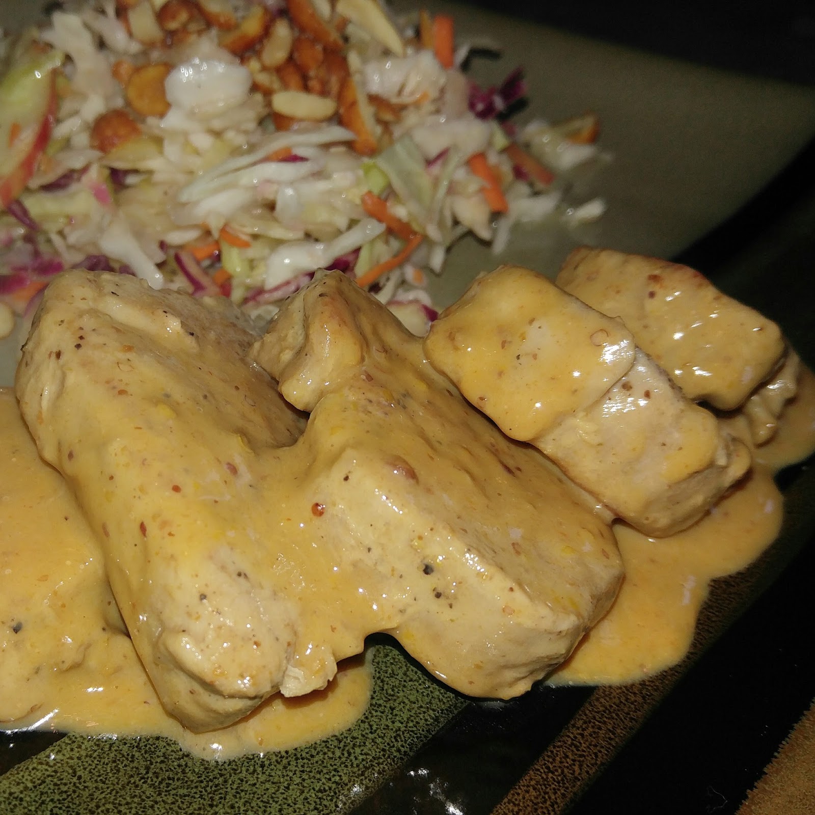 Rebecca's Amazing Creations Honey Mustard Pork Medallions with Apple Slaw