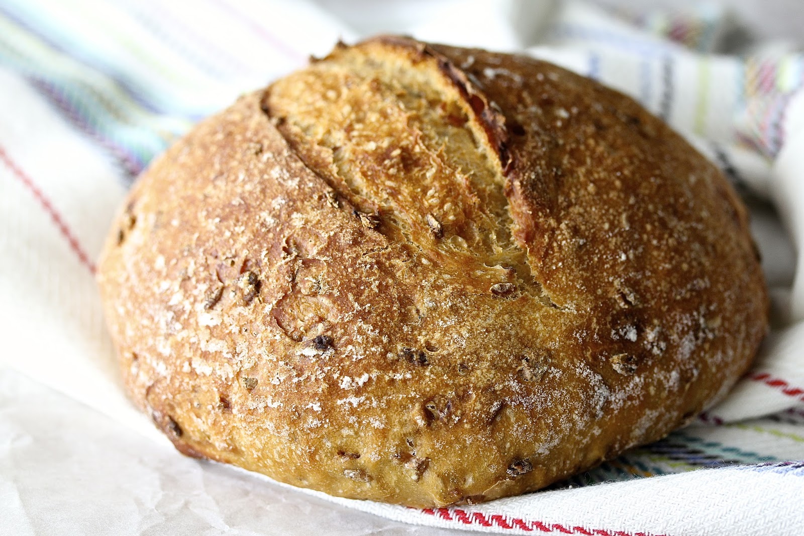 English GranaryStyle No Knead Bread Karen's Kitchen Stories