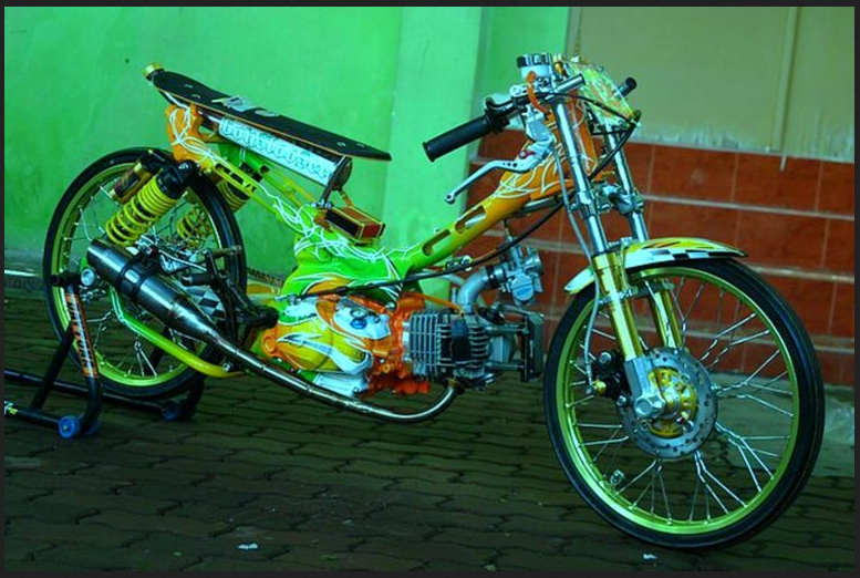 Gambar Foto Modifikasi Motor Jupiter Z Drag Super Cepat