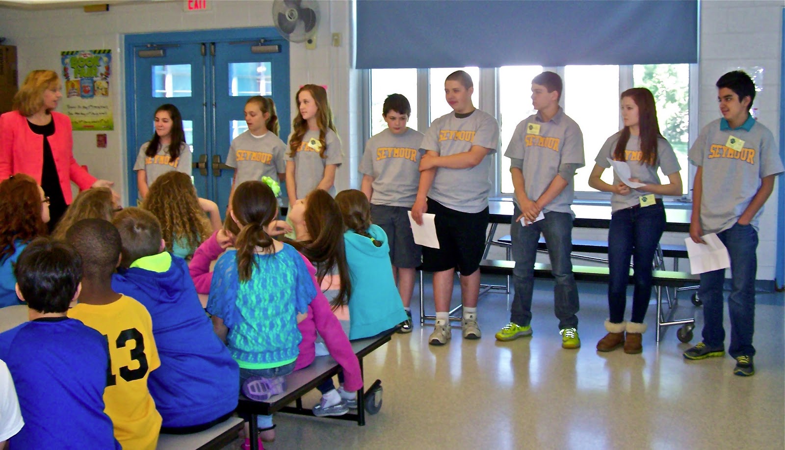 View from the Valley Seymour Middle School ambassadors meet with 5th