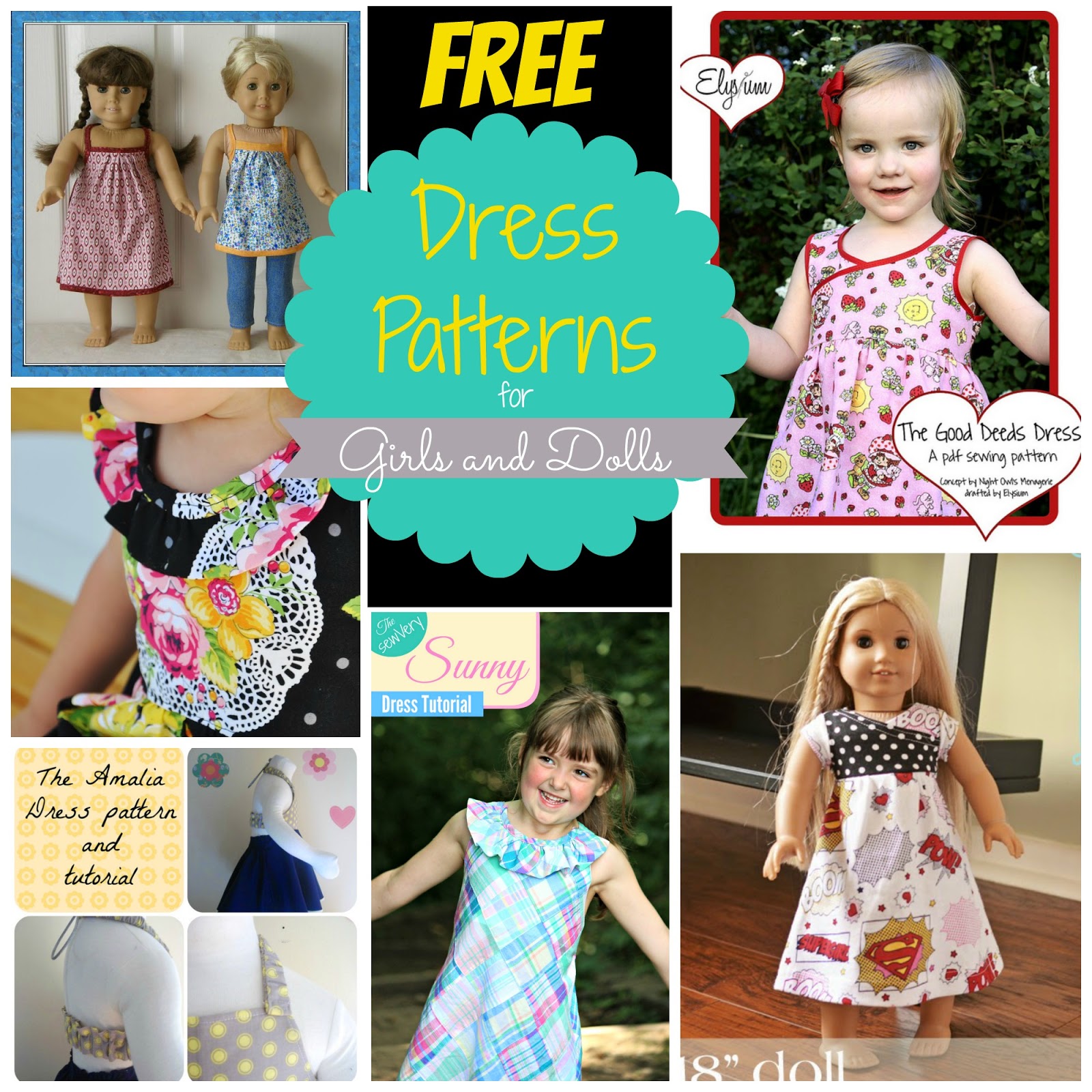 Tiny Dresses: FREE Summer Dress Patterns for Girls and Dolls