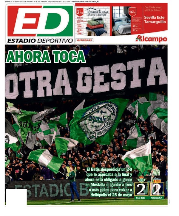 Betis, Estadio Deportivo: "Ahora toca otra gesta"