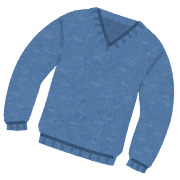 セーターのイラスト（Vネック）