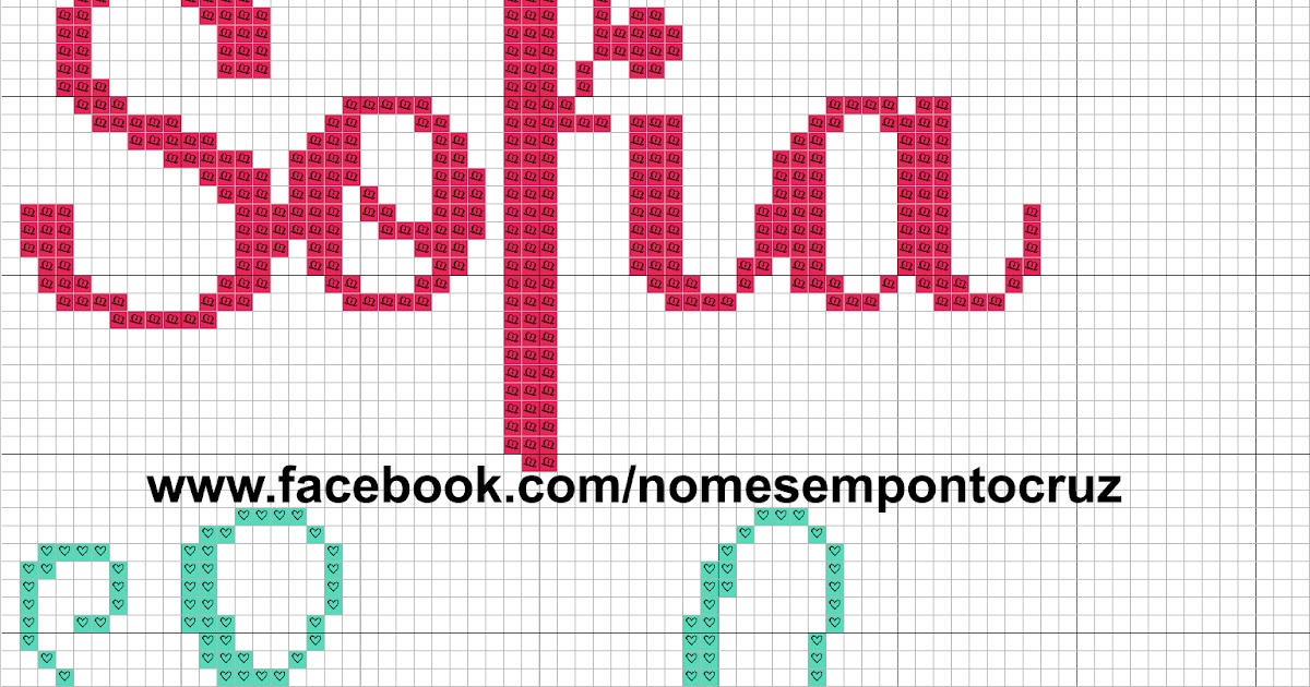 Gráficos de Nomes em Ponto Cruz Nome Sofia em Ponto Cruz