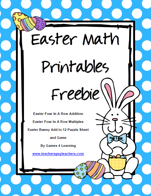 Fun Games 4 Learning: Easter Math Freebies Happy Easter!