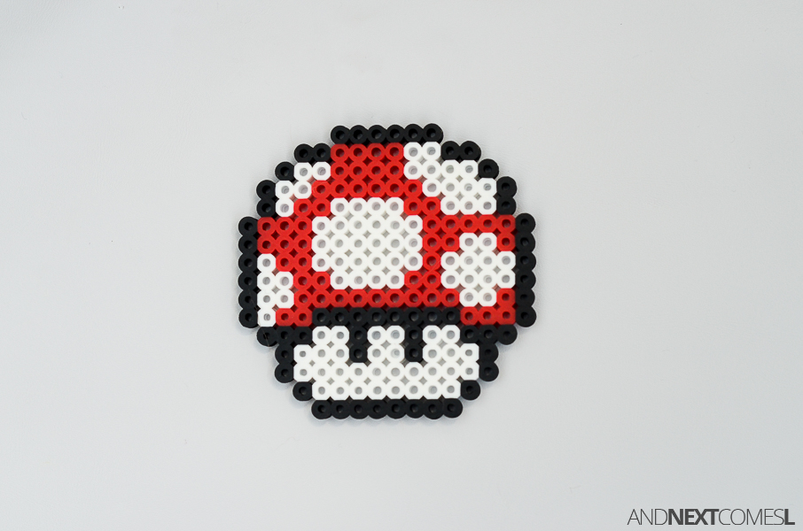Super Mario: power block Cross stitch or perler pattern
