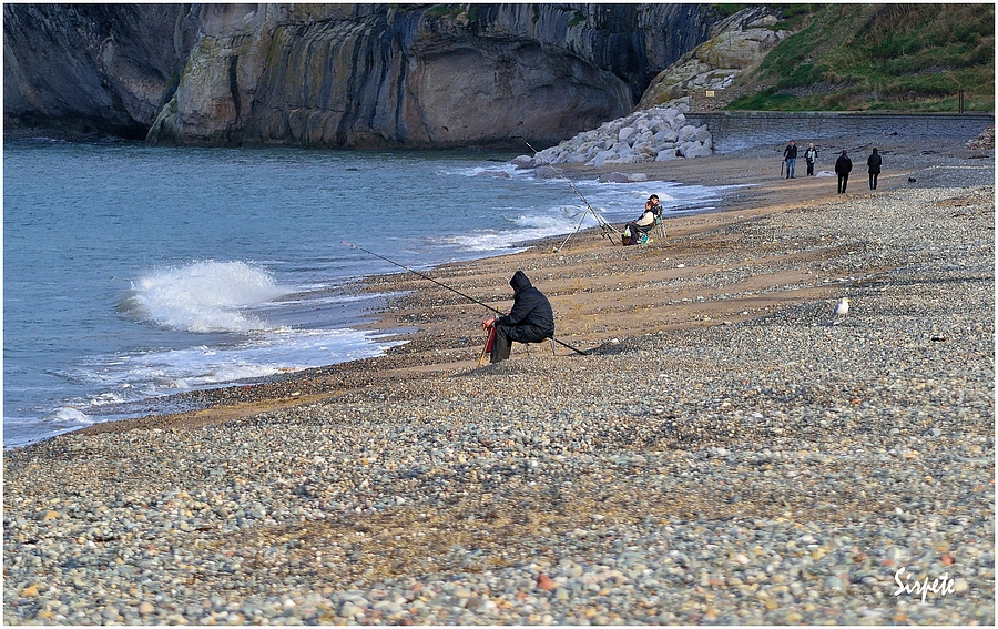 Sirpete's Pic's Llandudno.........fishing from the beach.