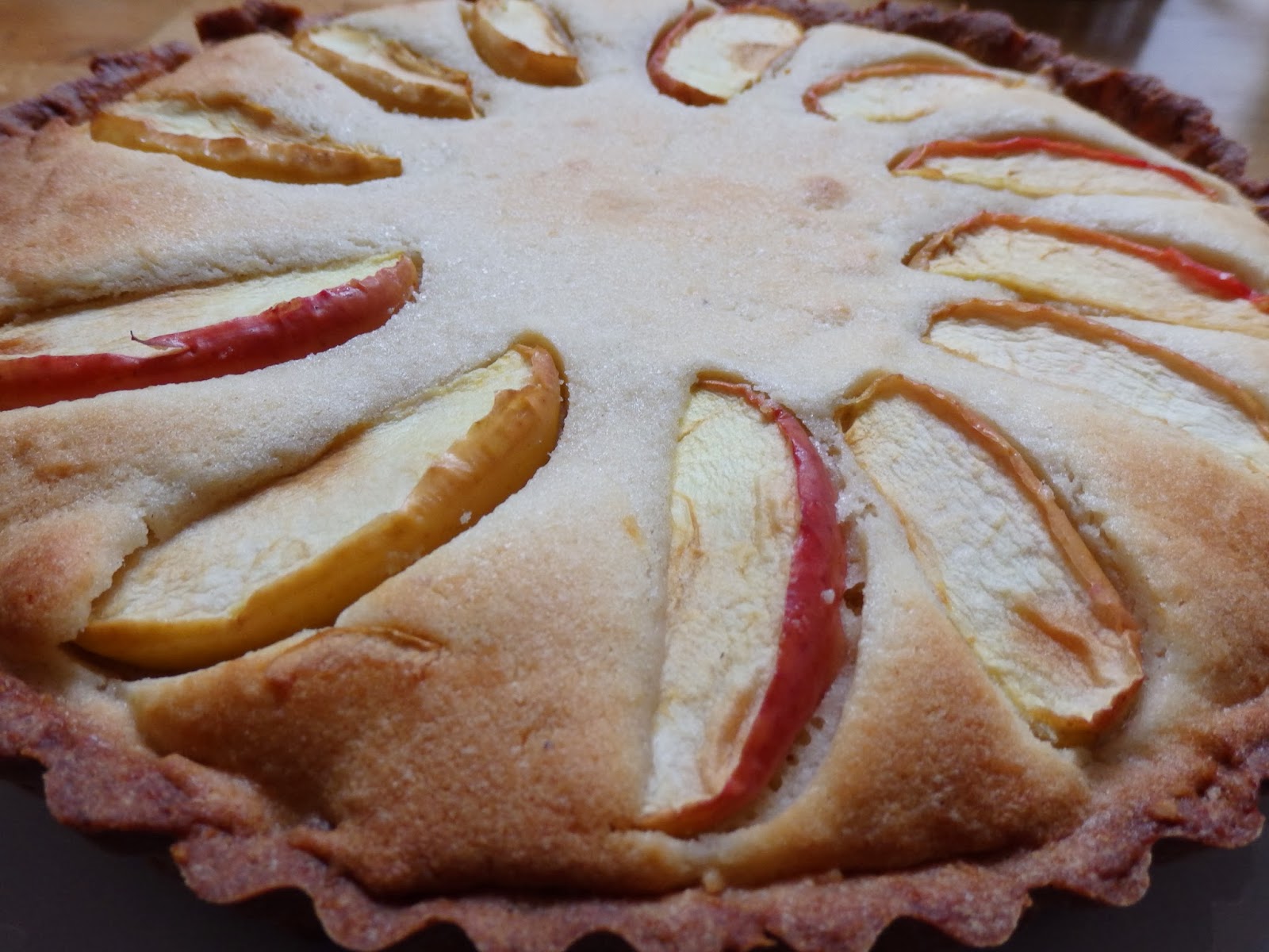 Girl Baking Apple and Almond Tart