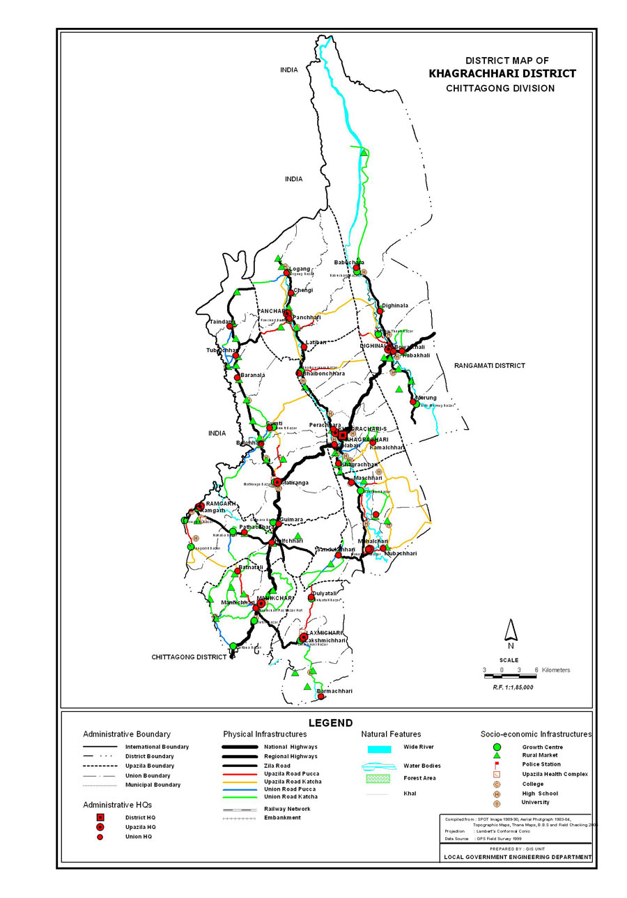 Khagrachari District Map Bangladesh