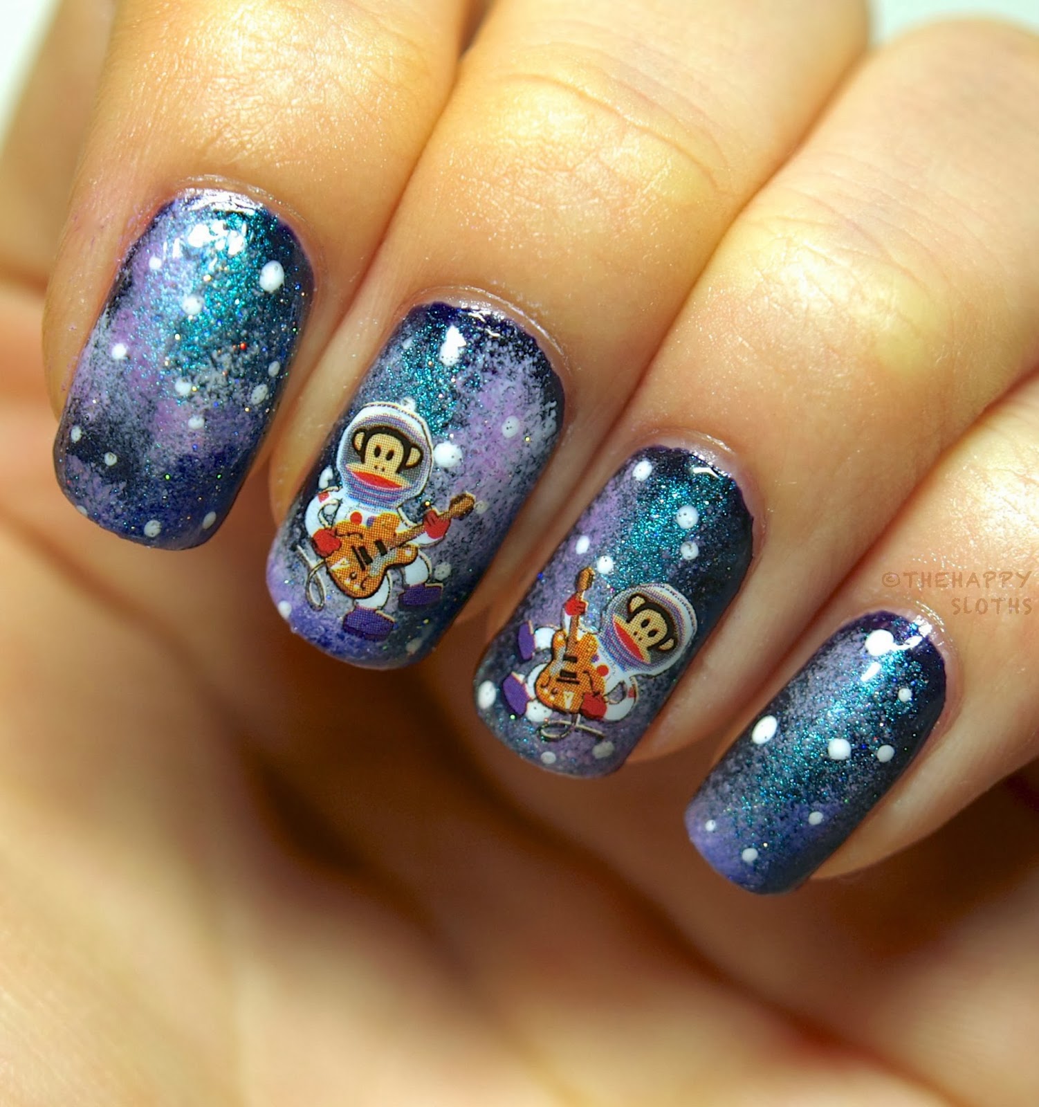 Paul Frank Monkey in Space: Manicure featuring Water Decal Stickers ...