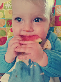 baby eating watermelon, baby led weaning