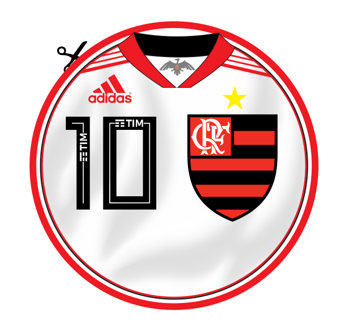 camisa do flamengo desenhada