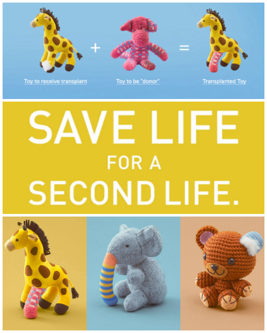 broken toys raise awareness about organ transplant needs the refab