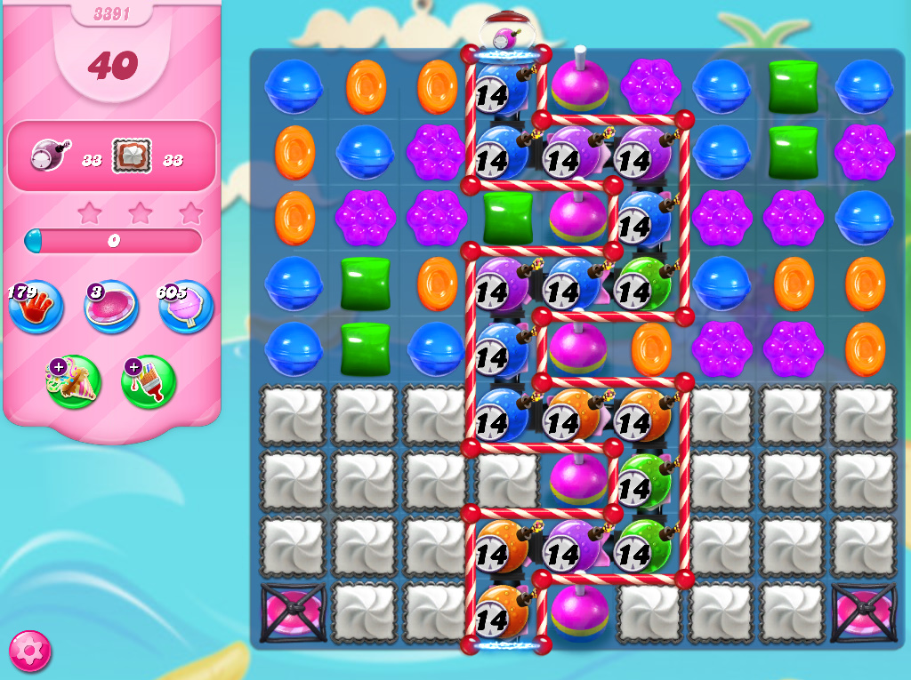 Candy Crush Saga level 3391 Candy Crush Saga level 3391