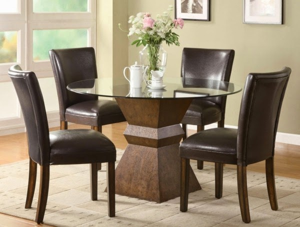 Beautiful examples of leather chairs for dining room!
