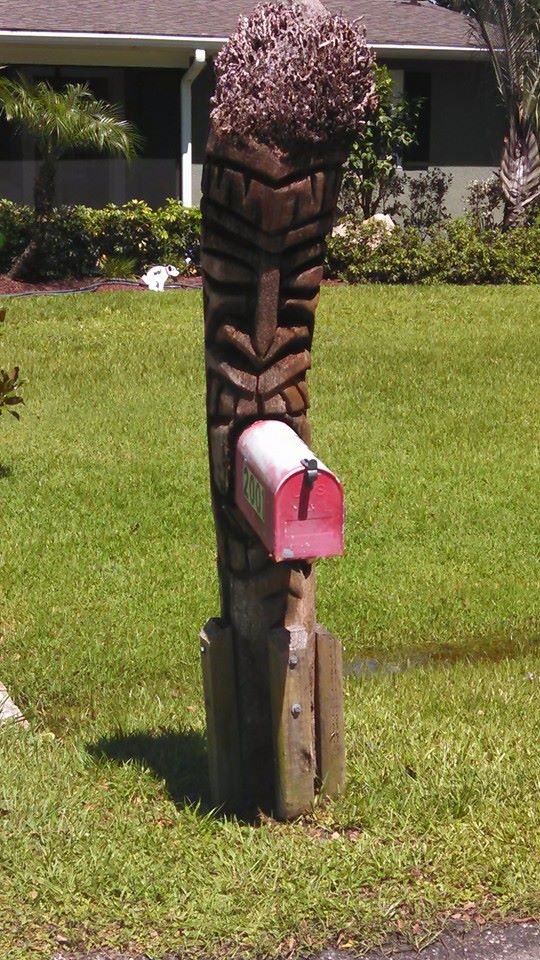 Creative Mailbox Art Tropical Tiki Mail!