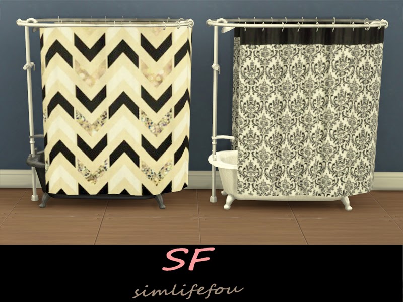 My Sims 4 Blog Shower Curtain Recolors By Mysimlifefou