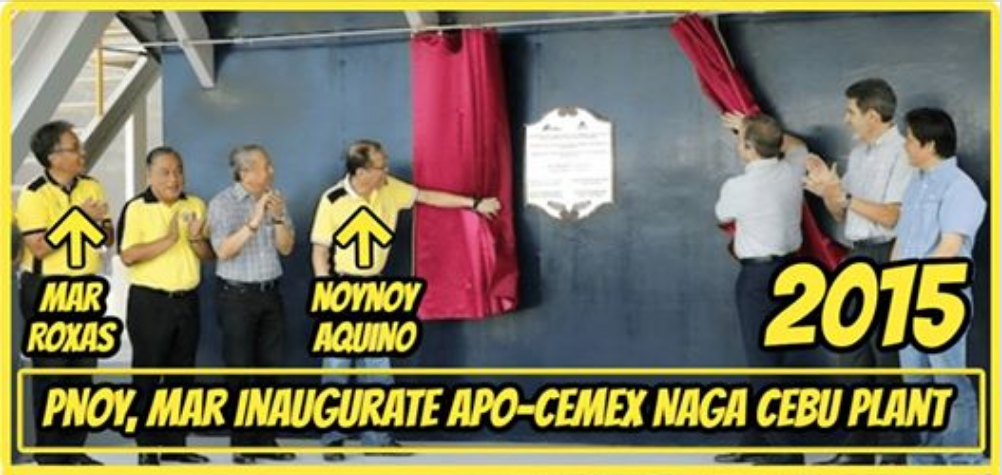 Pnoy And Roxas Inaugurated The APO-CEMEX Plant Which May Have Caused
