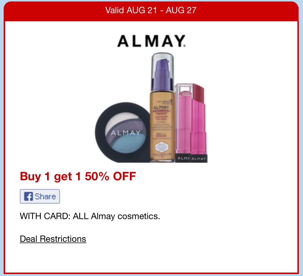 Swatch That CVS Beauty Deals Valid from August 21 to August 27, 2016