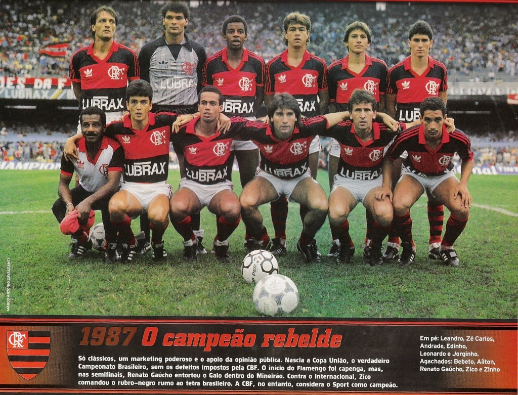 MEMORIAS DO FUTEBOL BRASILEIRO FLAMENGO CAMPEÃO DA COPA UNIÃO DE 1987