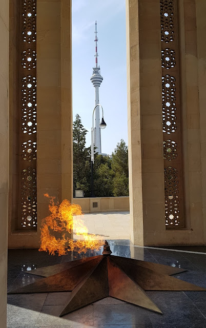 azerbaijan visit places see baku upland park martyrs lane eternal flame
